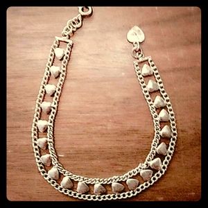 Mine Designs 925 Silver Floating Hearts Bracelet